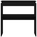 vidaXL Black Oak Console Table - 80x30x80 cm - Engineered Wood