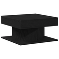 vidaXL Black Oak Coffee Table - 57x57x30 cm - Engineered Wood