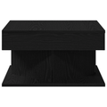 vidaXL Black Oak Coffee Table - 57x57x30 cm - Engineered Wood