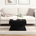 vidaXL Black Oak Coffee Table - 57x57x30 cm - Engineered Wood