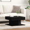 vidaXL Black Oak Coffee Table - 57x57x30 cm - Engineered Wood