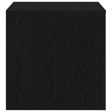 vidaXL 3 Piece Stackable Side Table Set Black Oak Engineered Wood