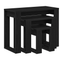 vidaXL 3-Piece Nesting Tables in Black Oak Fast Engineering Wood