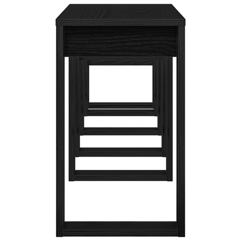 vidaXL 3-Piece Nesting Tables in Black Oak Fast Engineering Wood