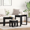 vidaXL 3-Piece Nesting Tables in Black Oak Fast Engineering Wood