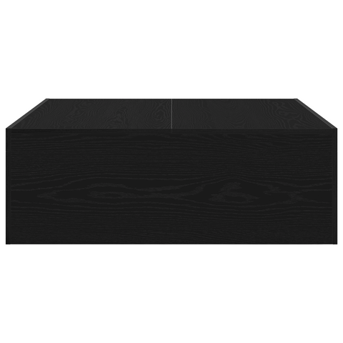 vidaXL Black Oak Coffee Table - 100x100x35 cm Made from Engineered Wood
