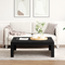 vidaXL Black Oak Coffee Table - 100x100x35 cm Made from Engineered Wood