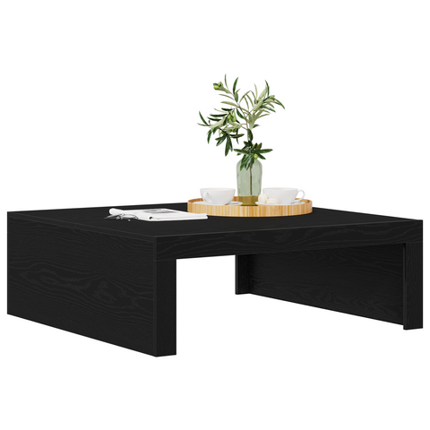 vidaXL Black Oak Coffee Table - 100x100x35 cm Made from Engineered Wood