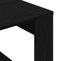 vidaXL Black Oak Side Table - 50x50x35 cm, Made from Engineered Wood