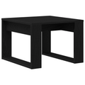 vidaXL Black Oak Side Table - 50x50x35 cm, Made from Engineered Wood