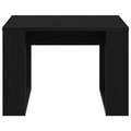 vidaXL Black Oak Side Table - 50x50x35 cm, Made from Engineered Wood