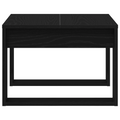 vidaXL Black Oak Side Table - 50x50x35 cm, Made from Engineered Wood