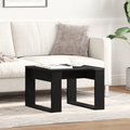 vidaXL Black Oak Side Table - 50x50x35 cm, Made from Engineered Wood