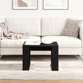 vidaXL Black Oak Side Table - 50x50x35 cm, Made from Engineered Wood