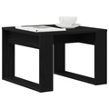 vidaXL Black Oak Side Table - 50x50x35 cm, Made from Engineered Wood