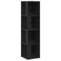 vidaXL Bookshelf Black Oak 33x33x132 cm Engineered Wood