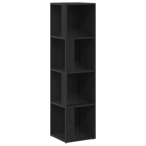 vidaXL Bookshelf Black Oak 33x33x132 cm Engineered Wood