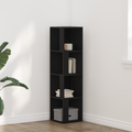 vidaXL Bookshelf Black Oak 33x33x132 cm Engineered Wood