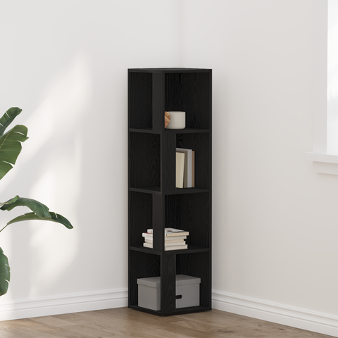 vidaXL Bookshelf Black Oak 33x33x132 cm Engineered Wood