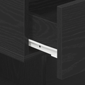 vidaXL Bedside Cabinet Black Oak 40x35x65 cm Engineered Wood
