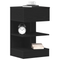 vidaXL Bedside Cabinet Black Oak 40x35x65 cm Engineered Wood