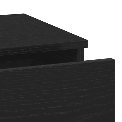 vidaXL Bedside Cabinet 2 pcs Black Oak 40x35x65 cm Engineered Wood