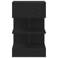 vidaXL Bedside Cabinet 2 pcs Black Oak 40x35x65 cm Engineered Wood
