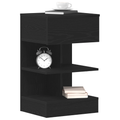 vidaXL Bedside Cabinet 2 pcs Black Oak 40x35x65 cm Engineered Wood