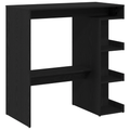 vidaXL Black Oak Bar Table with Storage Rack, 100x50x101.5 cm