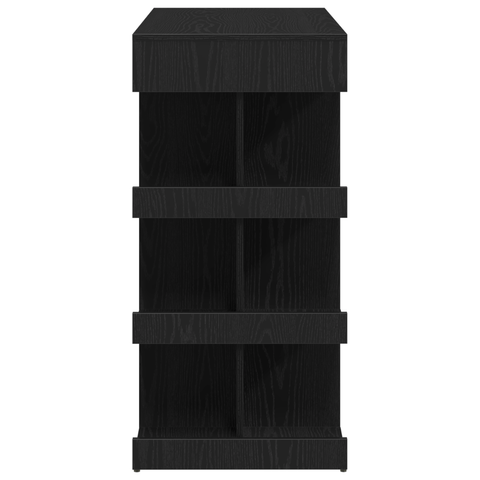 vidaXL Black Oak Bar Table with Storage Rack, 100x50x101.5 cm