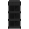 vidaXL Black Oak Bar Table with Storage Rack, 100x50x101.5 cm