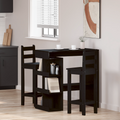 vidaXL Black Oak Bar Table with Storage Rack, 100x50x101.5 cm