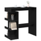 vidaXL Black Oak Bar Table with Storage Rack, 100x50x101.5 cm
