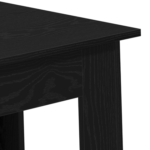vidaXL Bar Table with Shelf - Black Oak, 102x50x103.5 cm, Made of Engineered Wood
