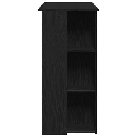 vidaXL Bar Table with Shelf - Black Oak, 102x50x103.5 cm, Made of Engineered Wood