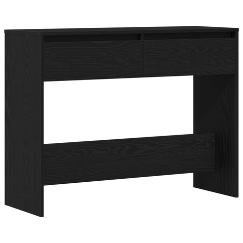 vidaXL Black Oak Console Table - 100x35x76.5 cm - Engineered Wood