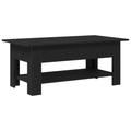 vidaXL Coffee Table in Black Oak, 102x55x42 cm, Made from Engineered Wood