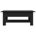 vidaXL Coffee Table in Black Oak, 102x55x42 cm, Made from Engineered Wood