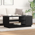 vidaXL Black Oak Coffee Table 102x55x43 cm Made from Engineered Wood