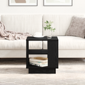 vidaXL Coffee Table Black Oak 40x40x43 cm Engineered Wood