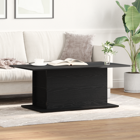 vidaXL Coffee Table Black Oak 102x55,5x40 cm cm Engineered Wood