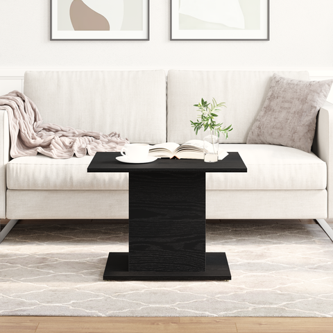 vidaXL Coffee Table Black Oak 55.5x55.5x40 cm Engineered Wood