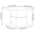 vidaXL Coffee Table Black Oak 55.5x55.5x40 cm Engineered Wood