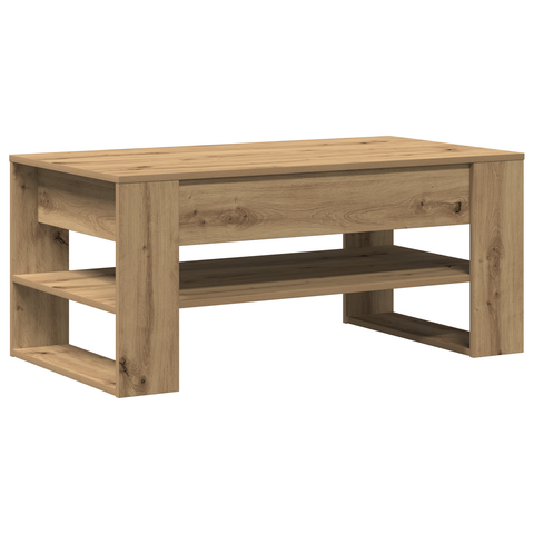 vidaXL Coffee Table Artisan oak Solid oak wood Medium Coffee Table