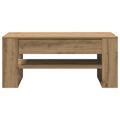 vidaXL Coffee Table Artisan oak Solid oak wood Medium Coffee Table