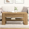 vidaXL Coffee Table Artisan oak Solid oak wood Medium Coffee Table