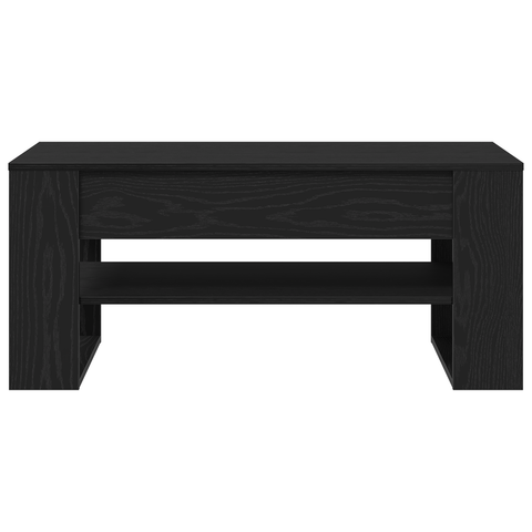 vidaXL Black Oak Coffee Table - 102x55x45 cm, Made of Engineered Wood