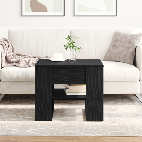 vidaXL Black Oak Coffee Table 55.5x55x45 cm Made from Engineered Wood