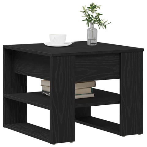 vidaXL Black Oak Coffee Table 55.5x55x45 cm Made from Engineered Wood