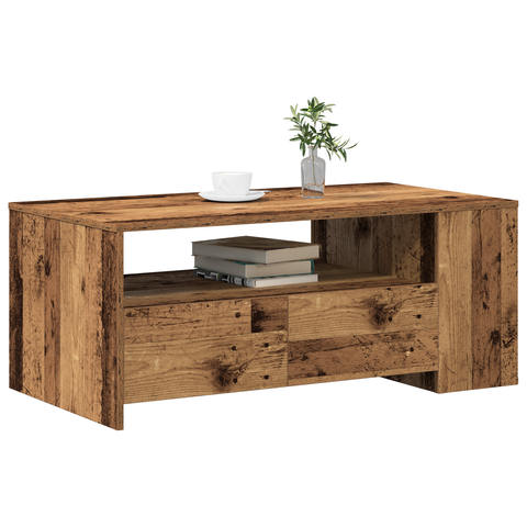 vidaXL Coffee Table Old Wood 102x55x43,5 cm Engineered Wood